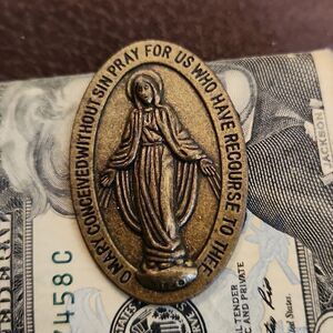 Mother Mary Religious Money Car Clip